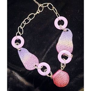 Purple Jewelry Set Necklace Earrings & Bracelet 💜